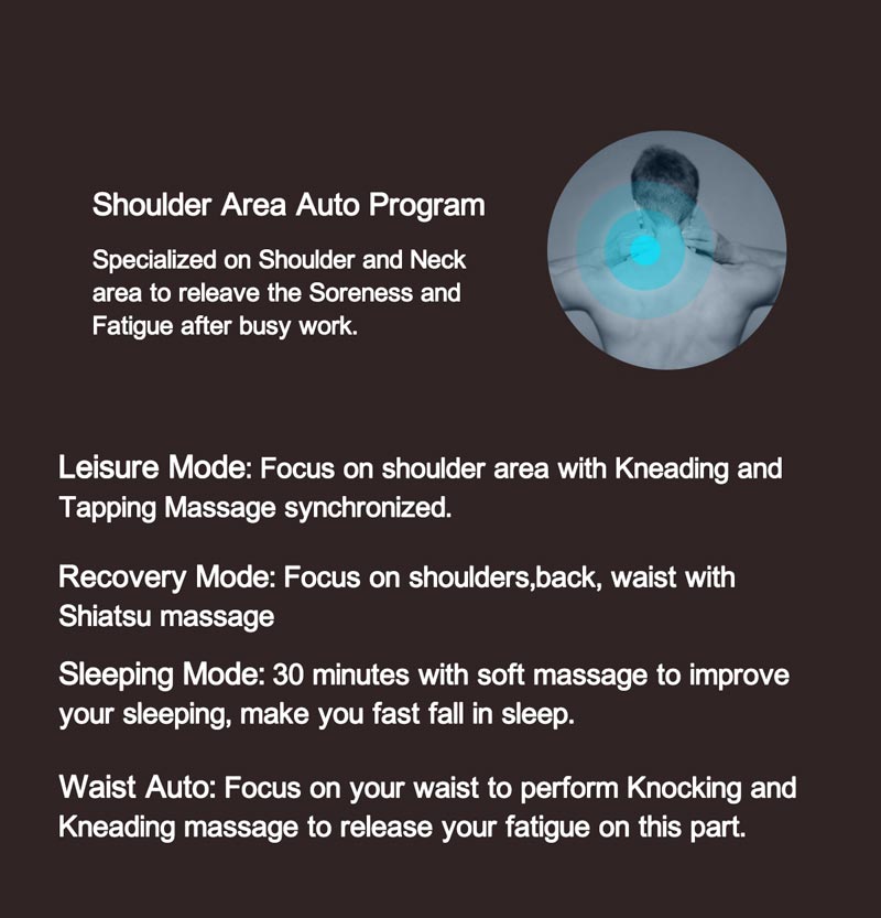 Various Auto Programs Comfortable Massage Chair