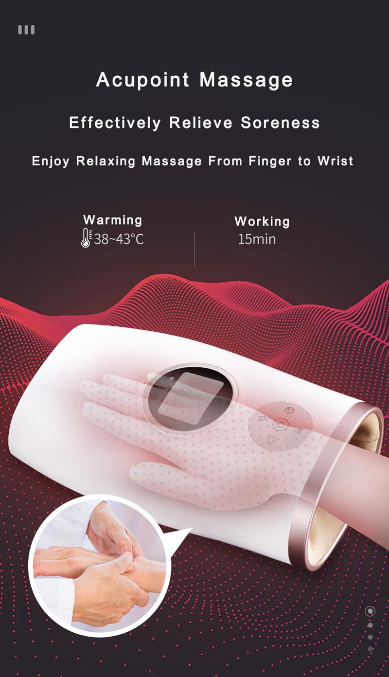 Finger Care نقطة الوخز Warming Hand Massagerr